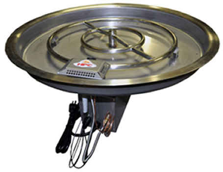 19" Spun SS 90k BTU Fully Assembled Fire Pit